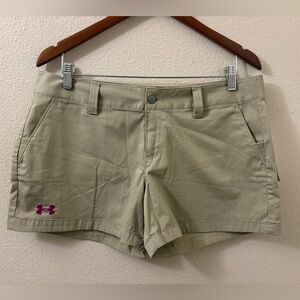 Under Armour Khaki Golf Shorts Women’s Size 12 Performance Lightweight EUC